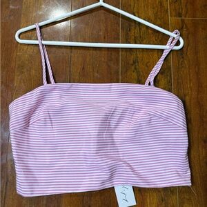 Petal & Pup Pink Striped Crop Top Size L